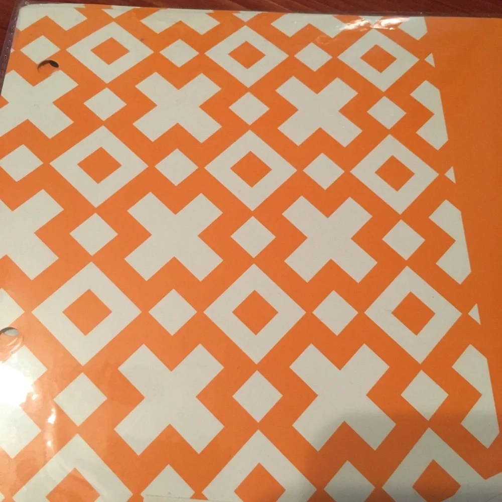 Tab dividers set of 5 orange and white 8.5 x 11”